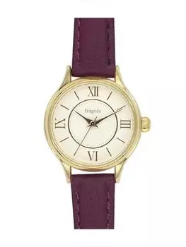 [Follow] Watch Fragola Sweatproof Belt Basic Ring Watch H03622A-1 PU Women s Purple