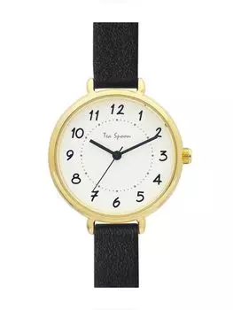 [Follow] Watch Tea Spoon Nickel Free Simple Index Watch H04419A-1 BK Women s Black