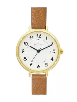 [Follow] Watch Tea Spoon Nickel Free Simple Index Watch H04419A-1 CA Ladies Beige