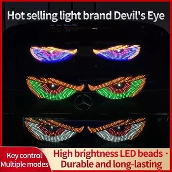 Фонарь Devil s Eye, USB 5V Demon Eye Декоративный светильник с 11 режимами, Kaziran Big Eyes, Декоративные светодиодные автомобильные глаза синий