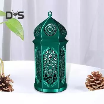Фонарь в марокканском стиле, 3D-печатный узор для вырезания свечей, арабский фонарь для чайных свечей, для украшения патио, домашних вечеринок, свадеб, центральных украшений стола разноцветный