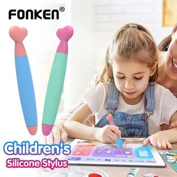 Fonken Kids Стилус для устройств с сенсорным экраном с прочными резиновыми наконечниками, емкостная ручка для детей синий