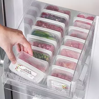 Контейнер для заморозки пищевых продуктов Ящик для хранения замороженного мяса Ящик для хранения замороженных пищевых продуктов 8.3*8.3*4.6cm