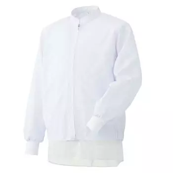 Food Hygiene Work Long Quick Easy to Thin 4L [Midori Anzen] Clothes, Sleeve, Blouson, Unisex, Antistatic, Drying, Move, Fabric, MHS3218W, Top, White, белый