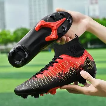 Football shoes high-top men s models 2025 autumn new models big children s long nails broken nails sneakers foreign trade large size 48 size sneakers 35