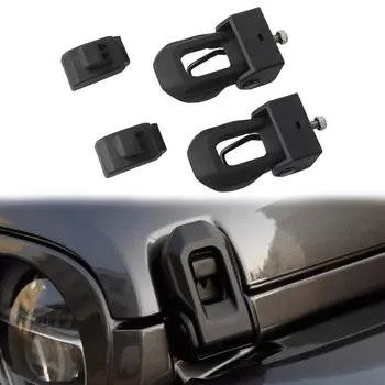 For 07-19 Jeep Wrangler JK JL Left & Right Hood Latch Set 68240952AD 68240951AB