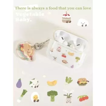 for AirPods Protective Case Apple Earphone Case Second Generation and Third Generation Pro2 Protective Case Cute Niche Style Young Adult Ins Style Vegetable Airpods 3 generations