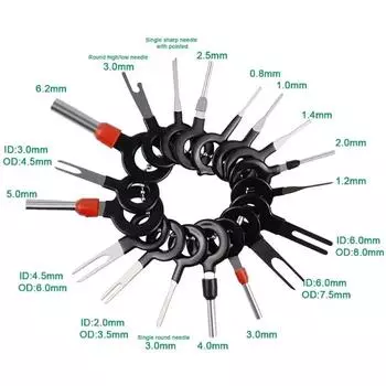 For Automobiles Repair Hand Tools Car Terminal Removal Wire Plug Connector Lugs Extractor Puller Release Pin Extractor Kit 26pcs without box