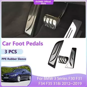 For BMW 3 Series F30 F31 F34 F35 318i 2012~2019 Accessorie Car Fuel Brake Pad Non-slip No Drilling Alloys Covers Parts Gas Pedal