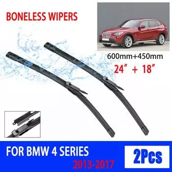 For BMW 4 Series 2013-2017 Car Wiper Dovetail Soft Rubber Wiper Windshield Windscreen HD Quiet Automotive Wiper 24 +18