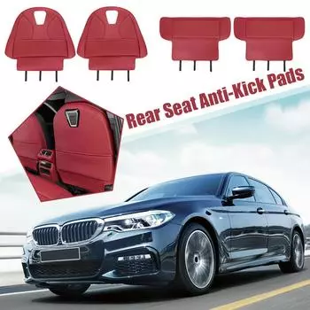 For BMW 5 Series PU Leather Car Seat Back Kick Mat Storage Bags Kick Mats Pad Auto With Protector Anti Accessories Dirty Y6G6