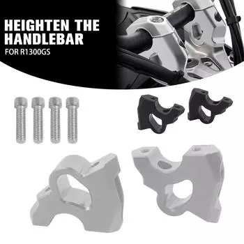 For BMW R1300GS R 1300 GS ADV 2025 2025 2025 Motorcycle Handlebar Riser Drag Handle Bar Heightening Clamp Extend Adapter Mount чёрный