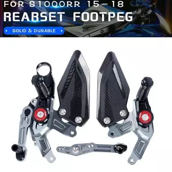 For BMW S1000RR S 1000 RR 2015-2025 S1000 RR Motorcycle Footrest Carbon Fiber Adjustable Rear Sets Foot Pegs Rearset Footpeg