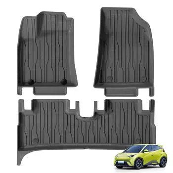 for BYD SEAGULL/BYD Dolphin Mini 2025 2025 Car Floor Mats Cargo Liner Trunk Pad TPE 3D Foot Mat All Weather Black