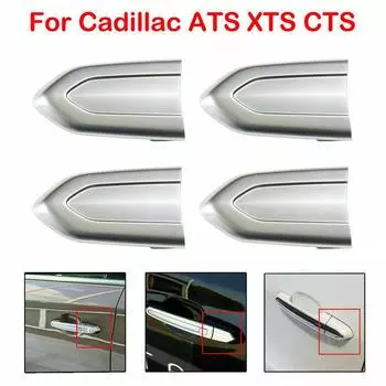 For Cadillac ATS XTS CTS CT6 4PCS ABS Exterior Door Handle Silver Cap 13599547