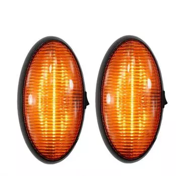 For Car Lamp Reading Lights car accessories Universal RV Yacht Car Ceiling Light 16LED 12V Warm Yellow Light Switch Oval жёлтый