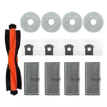 For Dreame Bot X40 Pro / Ultra, S30 Pro Ultra Care Pack: Roller Brush, Hepa Filter, Mop Cloth And Dust Bag Replacement Parts.