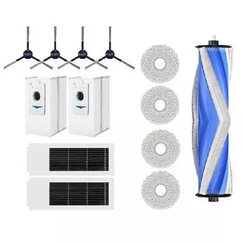 For Ecovacs Deebot X2S Machine Vacuum Cleaner Side Brush Rag Filter Clip Carbon Dust Bag Roller Brush
