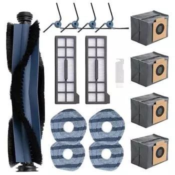 For Eufy X10 Pro Omni Robot Vacuum, Washable and Reusable Main Side Brush Hepa Filter Mop Cloth Dust Bags CHINA