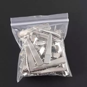 For Girls Single Prong With Teeth Silver Styling Tools Hair Clips Alligator Hairpin Hairdressing 35mm