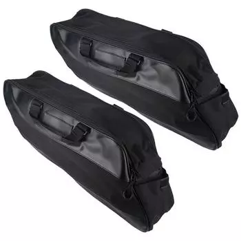 For Harley Touring Models 1996-2011 2012 2013 Black Motorcycle Saddle Bag Luggage Rack Liner Saddlebag Tour Pack Accessories чёрный