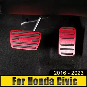 For Honda Civic 2016 2017 2018 2019 2020 2024 2024 2024 2024 Car Accelerator Brake Pedals Pad Non-Slip Cover Case Accessories серебряный
