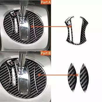For Honda Civic 8th 2006-2011 Automatic Gear Shift Cover Carbon Fiber Trim Car Decoration High-quality Texture CHINA