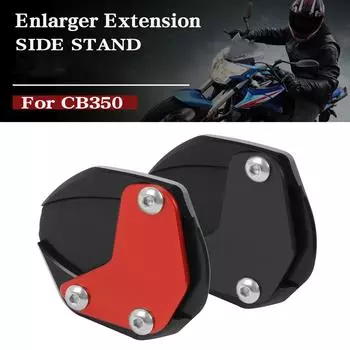 For HONDA GB350 GB350S GB 350 S CB350 CB 350 2025-2025 Motorcycle Kickstand Foot Side Stand Enlarger Extension Pad Support Plate красный