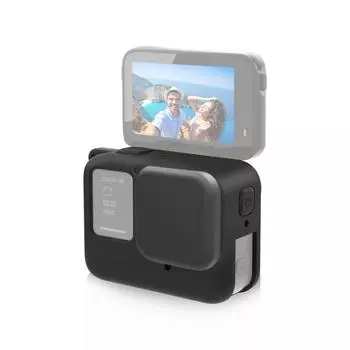 Силиконовый защитный чехол для корпуса Insta360 Ace Pro PULUZ с крышкой объектива (черный) чёрный