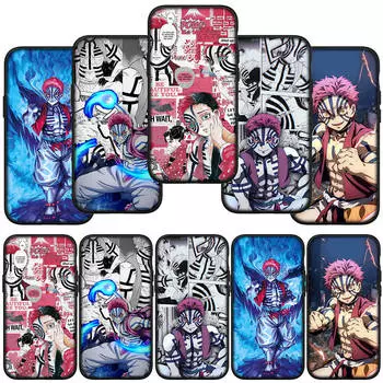 for iPhone 15 14 Xiaomi Redmi Note 13 12 11 Pro Max X 8 7 XR Samsung Galaxy A24 A15 A05 S24 S23 Huawei OPPO A38 Demon Slayer Akaza Phone Case