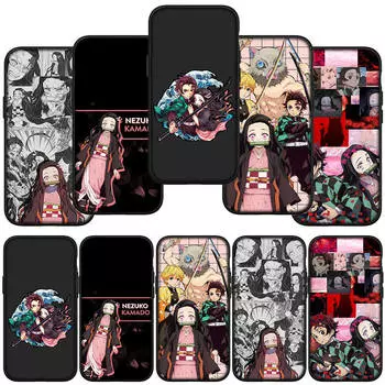 for iPhone 16 15 Xiaomi Redmi Note 13 12 11 Pro Max X 9 14 XR Samsung Galaxy A16 S24 S23 Plus A06 Huawei OPPO Demon Slayer Kamado Tanjirou Phone Case for Redmi 13C 4G аэро