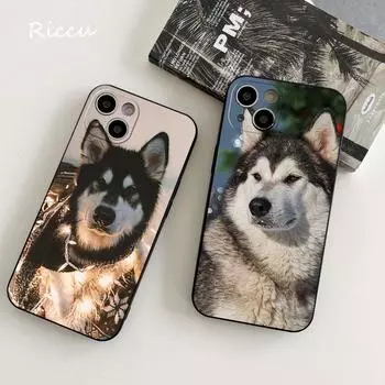 FOR IPhone cute alaskan dog Phone Case FOR IPhone 14 11 12 Pro 8 7 Plus SE X Pro 14 MAX 12 13 MINI XR XS iphone 14 Phone Covers iphone XR