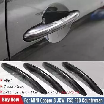 Для МИНИ Купер С JCW F55(5-дверный) F60 Countryman Экстерьер Черный Флаг Дверная Ручка Крышка Украшения Аксессуары Для Автомобиля No Hole and No Light чёрный