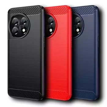 Для OnePlus 11 Чехол OnePlus 8 9 Pro 8T 9RT 10T 10R 11R 11 Чехол 6,7-дюймовый Ударопрочный силиконовый бампер из углеродного волокна для OnePlus 11 OnePlus 11 чёрный