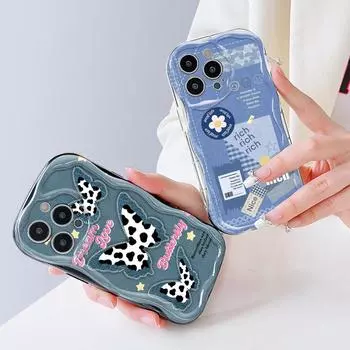 For OPPO A17 A18 A38 A58 A98 Reno7 Z 8Z 8T 11F 11 Pro Realme 12 Lite 12 Pro C30 Fashion Cowboy Denim Cream Texture Soft Silicone Phone Case Realme C67 4G чёрный