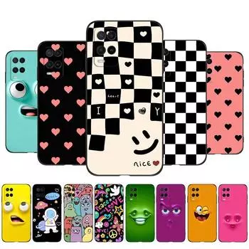 For OPPO A54 4G 6.51 inch global Case Phone Back Cover black tpu case cute funy OPPO A54 4G