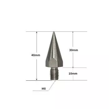 For prisms Pole Replacement Point Stainless Steel Construction for Stability M8*40mm