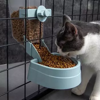 For Puppy Cats Rabbit Pet Water Bottle Automatic Food Container Dispenser Bowl Cats Dogs Drinking Fountain Cage Hanging Feeder