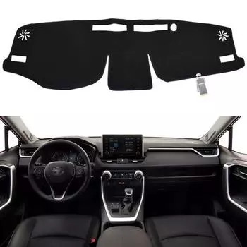 Для RAV4 RAV 4 XA50 2019 2020 Коврик для приборной панели Коврик для приборной панели Противоскользящие коврики Солнцезащитный козырек Аксессуары для ковров чёрный