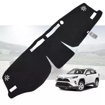 Для RAV4 RAV 4 XA50 2019 2020 Коврик для приборной панели Противоскользящий коврик Чехол для приборной панели Коврик для приборной панели Аксессуары для ковров Солнцезащитный козырек чёрный
