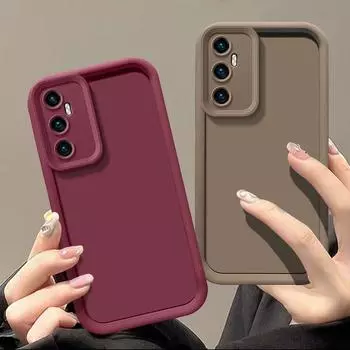Для Realme C65 Чехол Realme C65 Чехол для телефона Realme C65 Чехол для защиты камеры Квадратный жидкий силиконовый чехол Realme C65