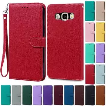 For Samsung Galaxy J5 2016 Case Coque Samsung J5 2016 J510 J510F Case Leather Wallet Flip Case For Samsung Galaxy J5 J510F Case J5 2016 J510 J510F темно-красного