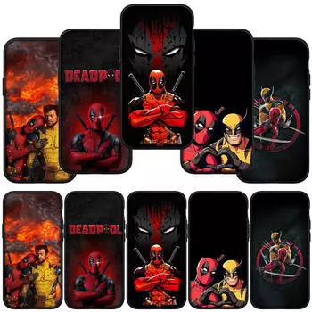 for Samsung Galaxy S24 S23 iPhone 15 14 Xiaomi Redmi Note 13 12 11 8 Plus 10 9 Pro Max X XR Phone Case Comics Deadpool Wolverine OPPO Huawei Cover