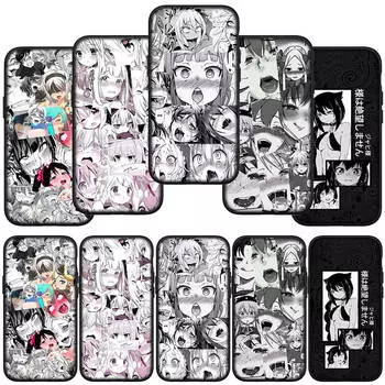 for Samsung Galaxy S24 S23 iPhone 15 14 Xiaomi Redmi Note 13 12 11 8 Plus 10 9 Pro Max X XR Case Ahegao Anime Girl Waifu Hentai Manga OPPO Huawei Y9