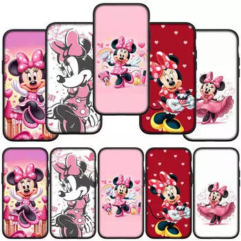 for Samsung Galaxy S24 S23 iPhone 15 14 Xiaomi Redmi Note 13 12 11 8 Plus 10 9 Pro Max X XR Phone Case Wallpaper Minnie Mouse OPPO A15 Huawei Cover