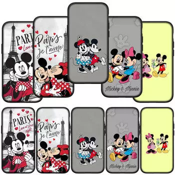 for Samsung Galaxy S24 S23 iPhone 15 14 Xiaomi Redmi Note 13 12 11 8 Plus 10 9 Pro Max X XR Phone Case Print Minnie Mickey Mouse OPPO A15 Huawei Cover