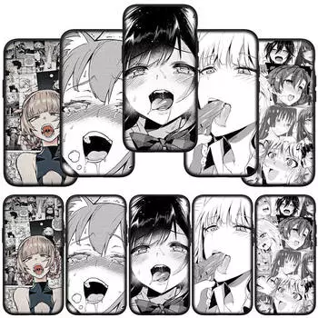 for Samsung Galaxy S24 S23 iPhone 15 14 Xiaomi Redmi Note 13 12 11 Plus 10 9 Pro Max X XR Phone Case Waifu Ahegao Hentai Manga Anime Girl OPPO Huawei