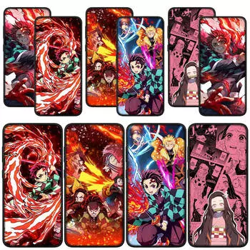 for Samsung Galaxy S24 S23 iPhone 16 15 14 Xiaomi Redmi Note 13 12 11 Pro Max X 9 10 XR OPPO A15 Huawei Phone Case Kamado Tanjirou Nezuko Demon Slayer for Samsung Galaxy S23 FE ceil
