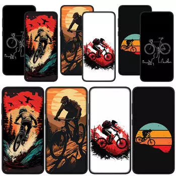 for Samsung Galaxy S24 S23 iPhone 16 15 14 Xiaomi Redmi Note 13 12 11 Pro Max X 9 10 XR A05 OPPO A15 Huawei Phone Case Art Mountain Bike Cycling Cover for Samsung Galaxy A04 аэро