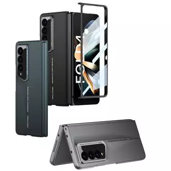 Для Samsung Galaxy Z Fold 4 3 чехол роскошный ультратонкий матовый с закаленной пленкой жесткий противоударный защитный чехол из ПК for Galaxy Z Fold 3&case only(no pen)